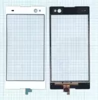 Сенсорное стекло (тачскрин) для Sony Xperia C3, C3 Dual (D2533), белый