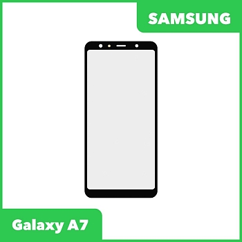 Стекло для переклейки дисплея Samsung Galaxy A7 2018 (A750F), черный