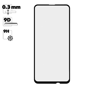 Защитное стекло для Huawei Honor 9X 9H Glass Shield 9D 0, 3 мм (желтая подложка)