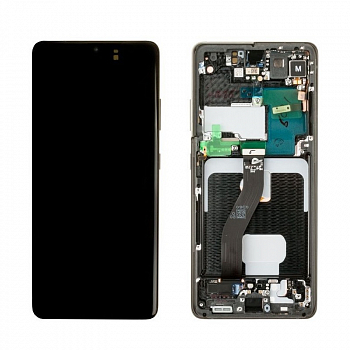 Дисплей Samsung G998B (S21 Ultra) в рамке (черный) OLED