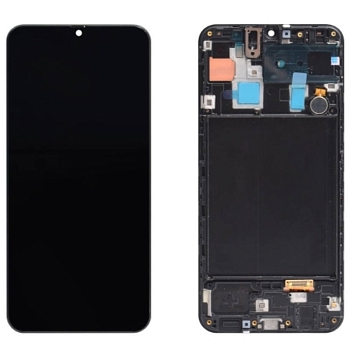 Дисплей Samsung A305FN, DS (A30) ориг LCD в рамке (черный) Super AMOLED