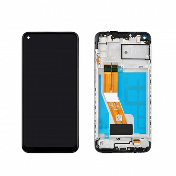 Дисплей Samsung A115F (A11) ориг LCD в рамке (черный)