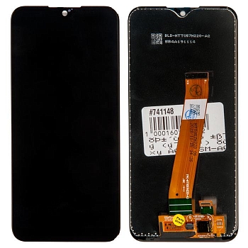 Дисплей в сборе с тачскрином (модуль) для Samsung Galaxy A01 (SM-A015F) черный (широкий коннектор)