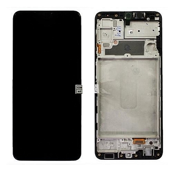 Дисплей для Samsung A225F Galaxy A22 в рамке + тачскрин (черный) оригинал