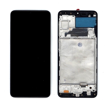 Дисплей для Samsung Galaxy A22 SM-A225F OLED, черный с рамкой