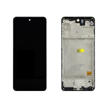 Дисплей Samsung M317F/DSN (M31s) ориг LCD в рамке (черный) Super AMOLED