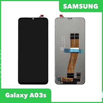 Дисплей для Samsung Galaxy A03s SM-A037F в сборе без рамки (черный) 100% оригинал