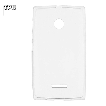 Чехол силиконовый "LP" для Nokia Lumia 435 TPU (прозрачный) коробка