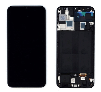 Дисплей для Samsung Galaxy A50 SM-A505F (TFT) черный с рамкой