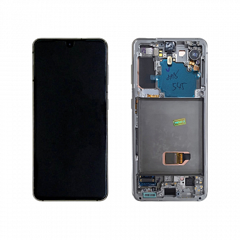 Дисплей Samsung G991B (S21) в рамке (черный) OLED