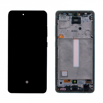 Дисплей Samsung A525F, A526B, A528B (A52, A52 5G, A52s) в рамке (черный) OLED