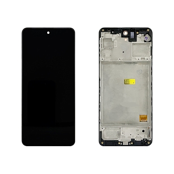 Дисплей Samsung M317F/DSN (M31s) в рамке (черный) OLED