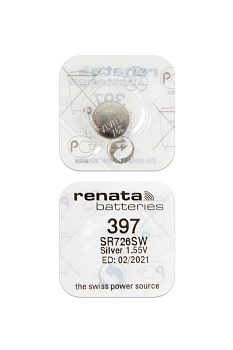 Батарейка (элемент питания) Renata SR726SW 397 (0%Hg), 1 штука