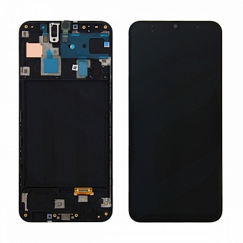 Дисплей Samsung A305FN, DS (A30) в рамке (черный) OLED