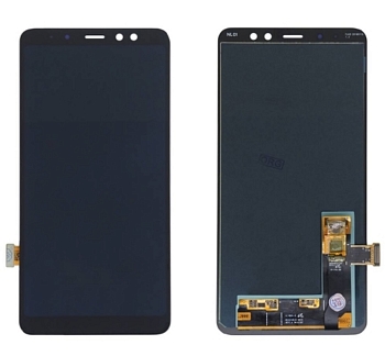 Дисплей Samsung A730F (A8+ 2018)+тачскрин (черный) ориг