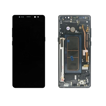 Дисплей Samsung N950F/DS (Note 8) в рамке (черный) сервисный ориг 100% Super AMOLED