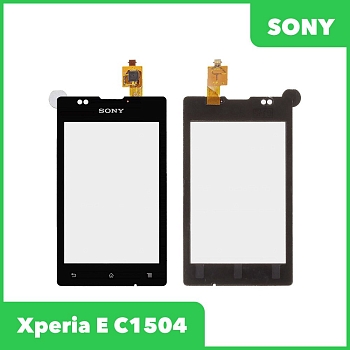 Сенсорное стекло (тачскрин) для Sony Xperia E (С1504) 1-я категория, черный