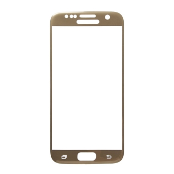 Защитное стекло Tempered Glass для Samsung Galaxy S7 (золотое)