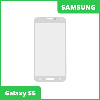 Стекло + OCA пленка для переклейки Samsung Galaxy S5 (G900F), белый