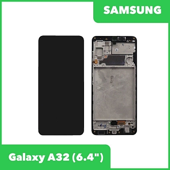 Дисплей для Samsung Galaxy A32 SM-A325 в сборе GH82-25566A в рамке (черный) 100% оригинал