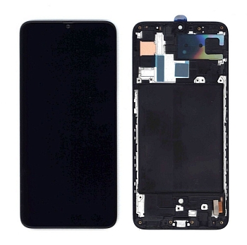 Дисплей для Samsung Galaxy A70 SM-A705F (TFT) черный с рамкой