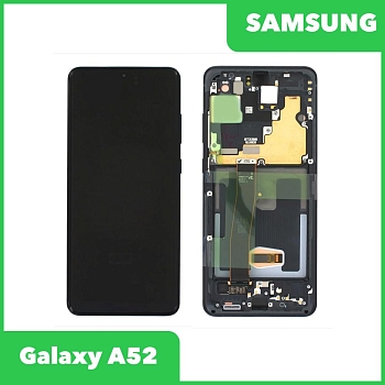 Дисплей для Samsung Galaxy A52 SM-A525 в сборе GH82-25524C в рамке (фиолетовый) 100% оригинал
