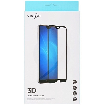 Защитное стекло 3D для Huawei Honor 9A, черный (Vixion)