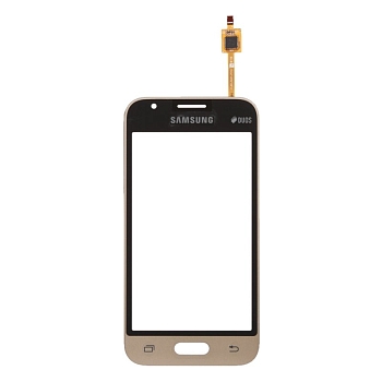 Сенсорное стекло (тачскрин) для Samsung Galaxy J1 Mini (J105F), золотой
