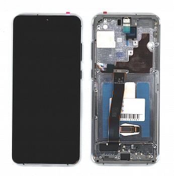 Дисплей для Samsung Galaxy S20 Ultra SM-G988B в сборе с тачскрином и рамкой (OLED) черный