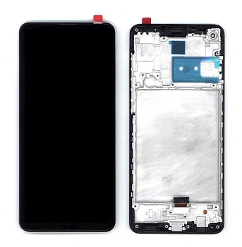 Дисплей для Samsung Galaxy A21s (A217F) в рамке + тачскрин, черный (оригинал LCD)