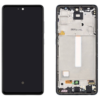 Дисплей для Samsung Galaxy A52 (A525F) в рамке + тачскрин, черный, (OLED)