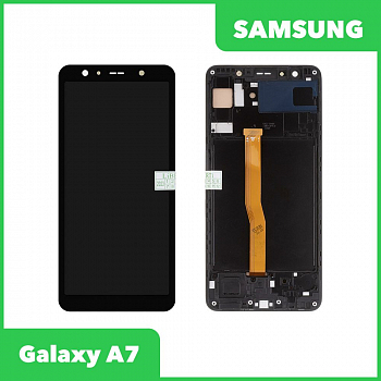 LCD дисплей для Samsung Galaxy A7 SM-A750 в сборе с тачскрином в рамке OLED (черный)