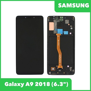 Дисплей для Samsung Galaxy A9 2018 SM-A920 в сборе GH82-18308A в рамке (черный) 100% оригинал