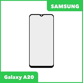 Стекло для переклейки дисплея Samsung Galaxy A20 (A205F), черный