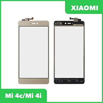 Сенсорное стекло (тачскрин) для Xiaomi Mi 4C, Mi 4i, золотой