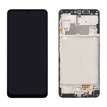 Дисплей Samsung M225F (M22) в рамке (черный) сервисный ориг 100% Super AMOLED
